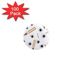 Bulletsnbulletholes 1  Mini Button Magnet (100 pack)