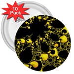 Special Fractal 04 Yellow 3  Button (10 pack)