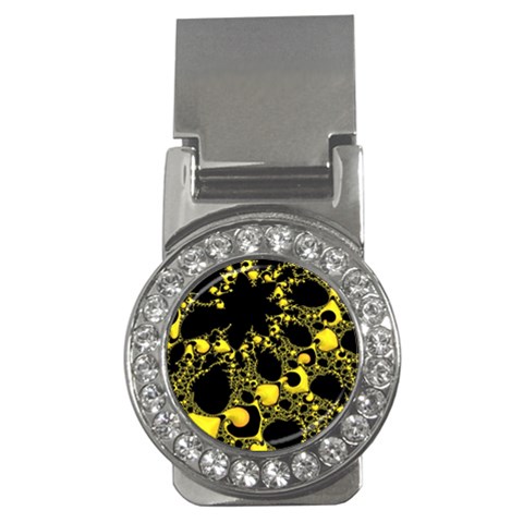 Special Fractal 04 Yellow Money Clip (CZ) from UrbanLoad.com Front