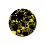Special Fractal 04 Yellow Drink Coasters 4 Pack (Round)