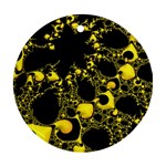 Special Fractal 04 Yellow Round Ornament (Two Sides)