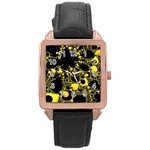 Special Fractal 04 Yellow Rose Gold Leather Watch 