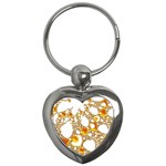 Special Fractal 04 Orange Key Chain (Heart)