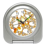 Special Fractal 04 Orange Desk Alarm Clock