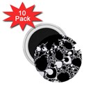 Special Fractal 04 B&w 1.75  Button Magnet (10 pack)