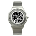 Special Fractal 04 B&w Stainless Steel Watch (Slim)