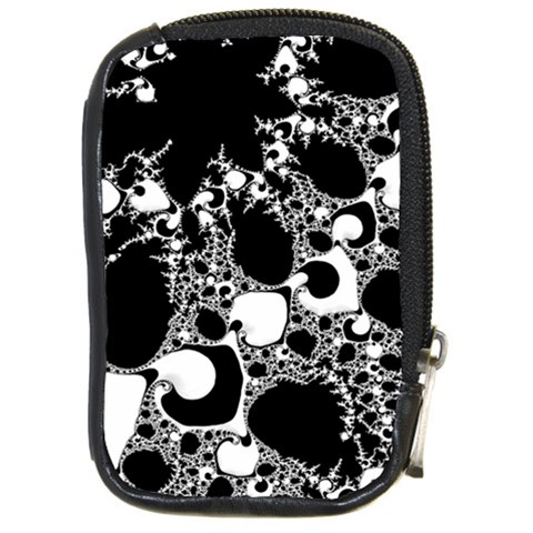 Special Fractal 04 B&w Compact Camera Leather Case from UrbanLoad.com Front