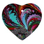 Special Fractal 02 Red Heart Ornament
