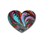 Special Fractal 02 Red Drink Coasters 4 Pack (Heart) 