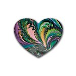 Special Fractal 02 Purple Drink Coasters 4 Pack (Heart) 