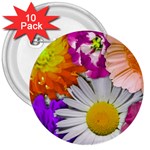 Lovely Flowers,purple 3  Button (10 pack)