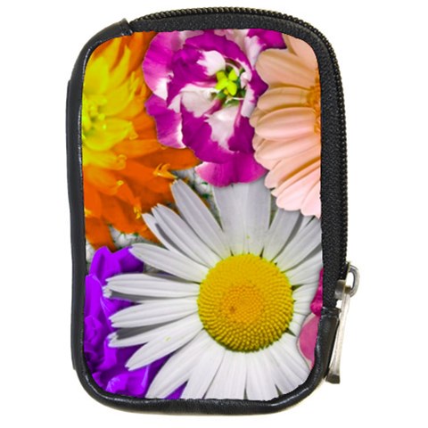 Lovely Flowers,purple Compact Camera Leather Case from UrbanLoad.com Front