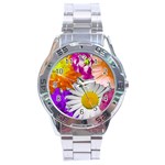 Lovely Flowers,purple Stainless Steel Watch