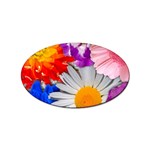 Lovely Flowers, Blue Sticker (Oval)