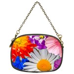 Lovely Flowers, Blue Chain Purse (Two Sided) 