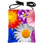 Lovely Flowers, Blue Shoulder Sling Bag