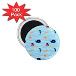 Fun Fish of the Ocean 1.75  Button Magnet (100 pack)