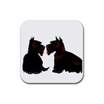 Scottish Terriers Rubber Square Coaster (4 pack)