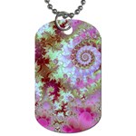 Raspberry Lime Delight, Abstract Ferris Wheel Dog Tag (One Side)