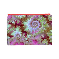 Raspberry Lime Delight, Abstract Ferris Wheel Cosmetic Bag (Large) from UrbanLoad.com Back