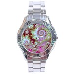 Raspberry Lime Delight, Abstract Ferris Wheel Stainless Steel Analogue Men’s Watch