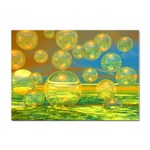 Golden Days, Abstract Yellow Azure Tranquility A4 Sticker 10 Pack