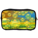 Golden Days, Abstract Yellow Azure Tranquility Travel Toiletry Bag (Two Sides)