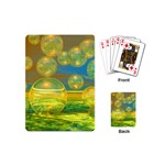 Golden Days, Abstract Yellow Azure Tranquility Playing Cards (Mini)