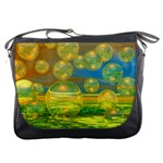 Golden Days, Abstract Yellow Azure Tranquility Messenger Bag