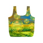 Golden Days, Abstract Yellow Azure Tranquility Reusable Bag (S)