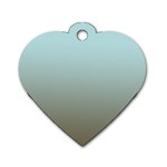 Blue Gold Gradient Dog Tag Heart (One Sided) 