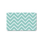 Blue And White Chevron Magnet (Name Card)