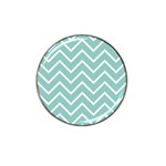 Blue And White Chevron Golf Ball Marker 4 Pack (for Hat Clip)