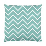 Blue And White Chevron Cushion Case (Two Sided) 