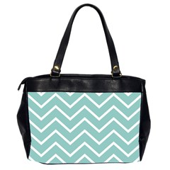 Blue And White Chevron Oversize Office Handbag (Two Sides) from UrbanLoad.com Back