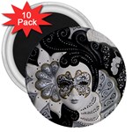Venetian Mask 3  Button Magnet (10 pack)