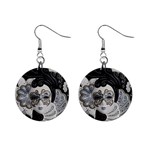 Venetian Mask Mini Button Earrings