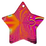 Magenta Boardwalk Carnival, Abstract Ocean Shimmer Star Ornament