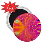 Magenta Boardwalk Carnival, Abstract Ocean Shimmer 2.25  Button Magnet (10 pack)