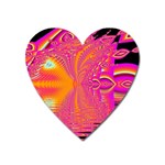 Magenta Boardwalk Carnival, Abstract Ocean Shimmer Magnet (Heart)