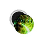 Dawn Of Time, Abstract Lime & Gold Emerge 1.75  Button Magnet