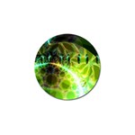 Dawn Of Time, Abstract Lime & Gold Emerge Golf Ball Marker 4 Pack