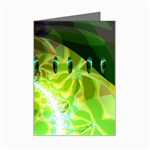 Dawn Of Time, Abstract Lime & Gold Emerge Mini Greeting Card (8 Pack)