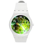Dawn Of Time, Abstract Lime & Gold Emerge Plastic Sport Watch (Medium)