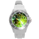Dawn Of Time, Abstract Lime & Gold Emerge Plastic Sport Watch (Large)