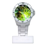 Dawn Of Time, Abstract Lime & Gold Emerge Nurses Watch