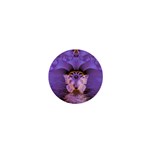 Artsy Purple Awareness Butterfly 1  Mini Button Magnet