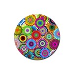 Psychedelic Flowers Drink Coasters 4 Pack (Round)