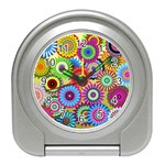 Psychedelic Flowers Desk Alarm Clock