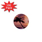 Sunset At The Beach 1  Mini Button (100 pack)